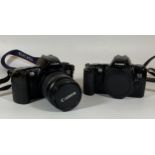 TWO VINTAGE CANON CAMERAS - EOS 500 FITTED WITH CANON ZOOM LENS EF 28-80MM AND CANON EOS 500 BODY