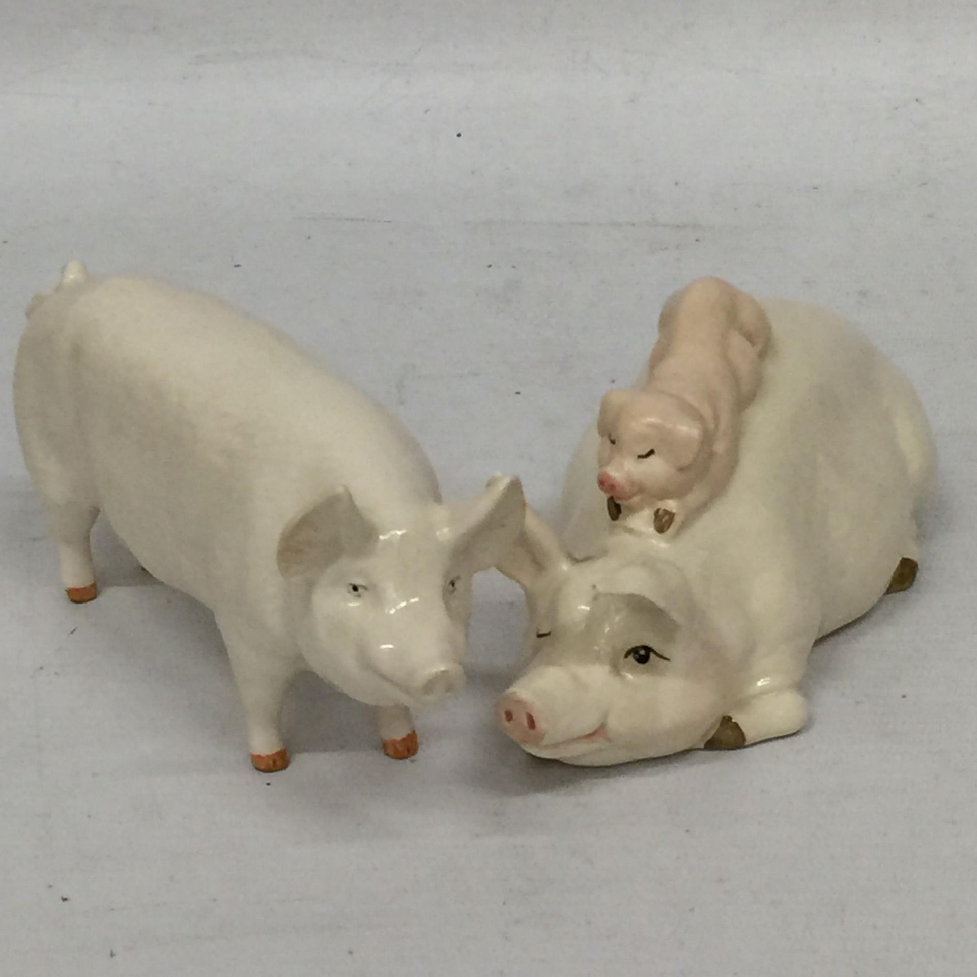 TWO BESWICK PIGS