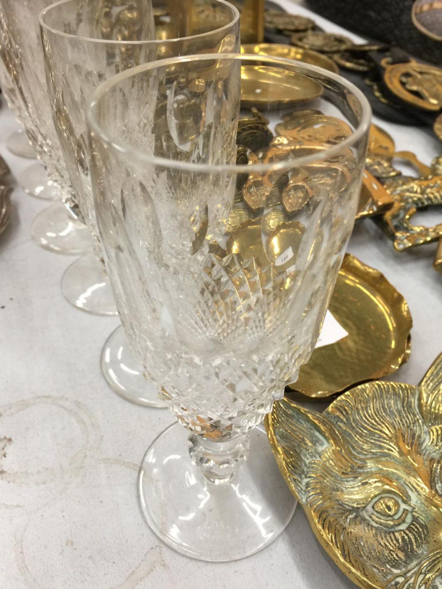 SIX WATERFORD CRYSTAL WINE GLASSES - Image 2 of 3