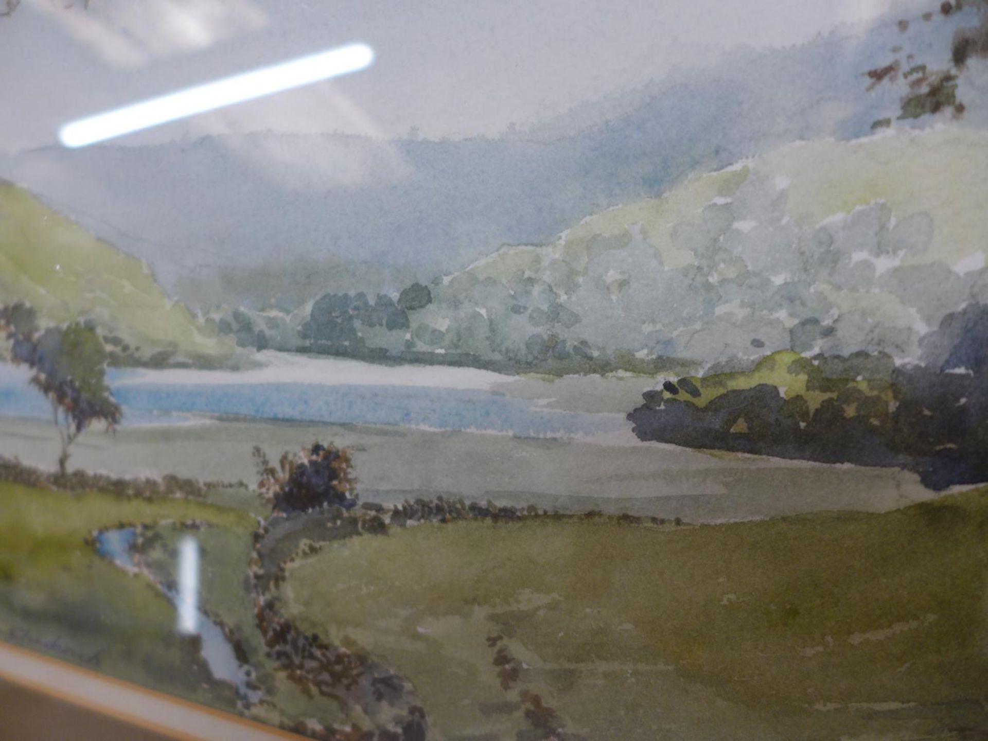 SAM CHADWICK (1902-1992) LAKE AND HILLSIDE SCENE, WATERCOLOUR, SIGNED, 26X38CM, FRAMED AND GLAZED - Image 3 of 3