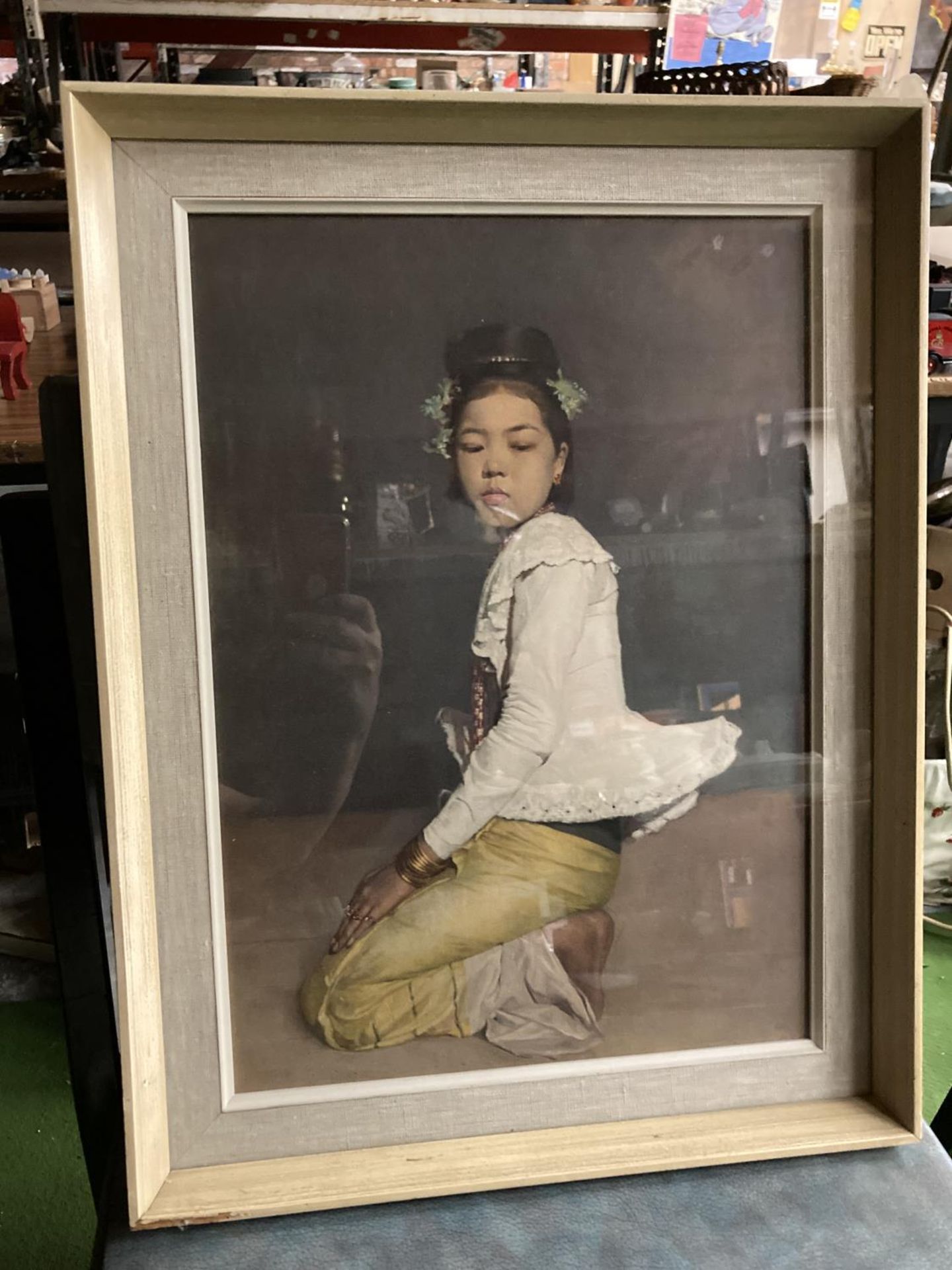 A FRAMED PRINT OF AN ASIAN GIRL BY SIR GERALD KELLY - Image 2 of 5