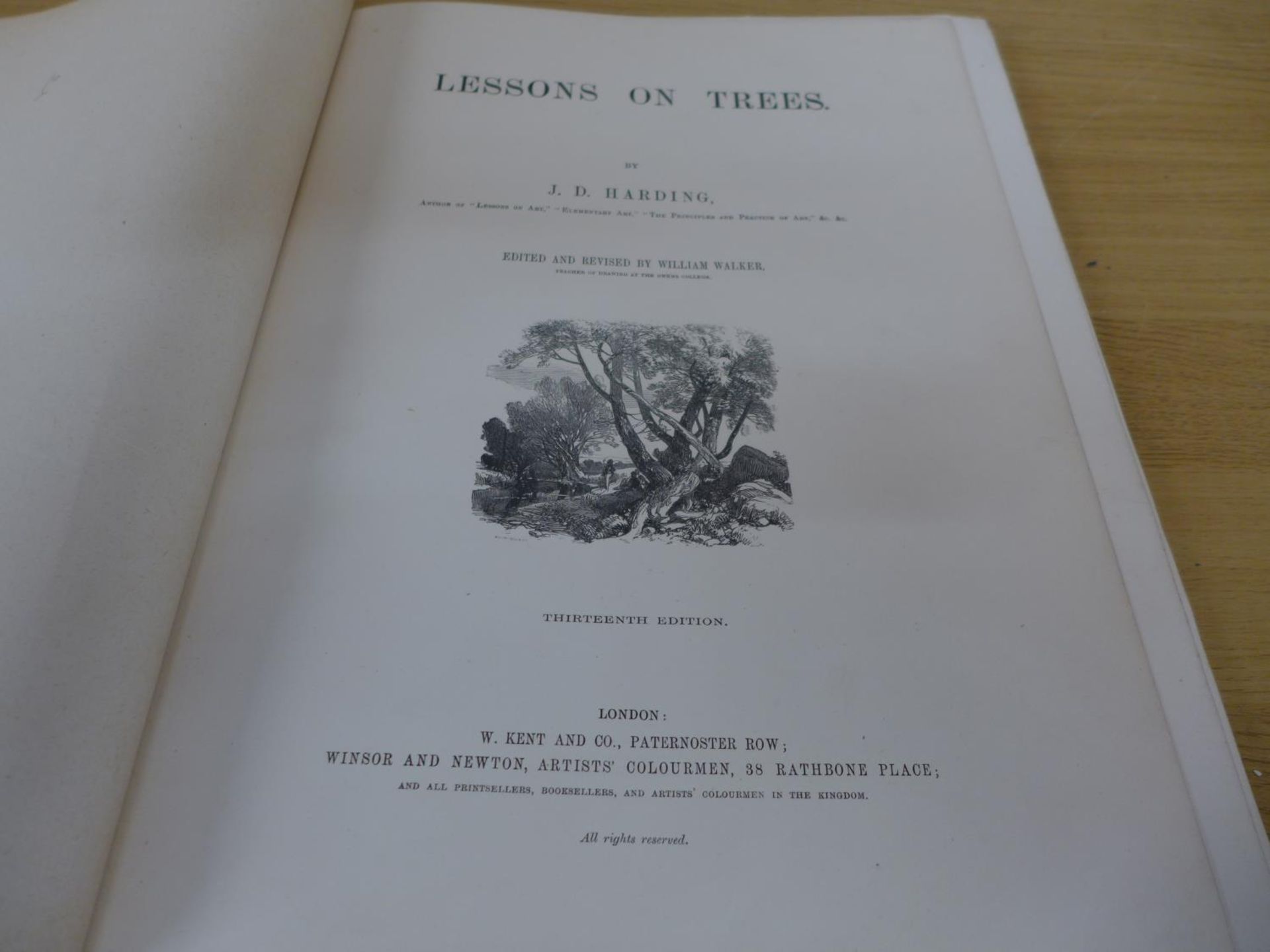 J.D. HARDING 'LESSONS ON TREES' PUBLISHED BY W. KENT & CO, LONDON CIRCA 1879 - Image 3 of 5