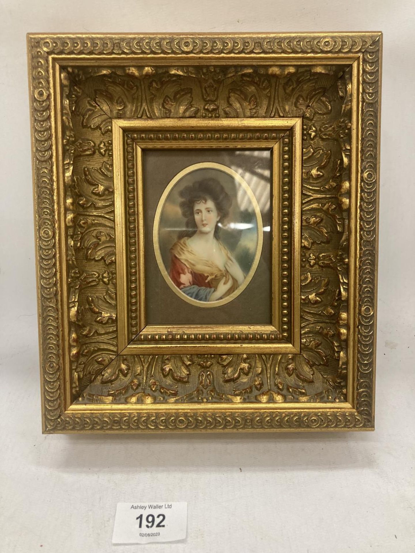 A GEORGIAN 18TH CENTURY HAND PAINTED PORTRAIT OF A LADY, SIGNED 'PLIMON' AND DATED TO THE REVERSE,