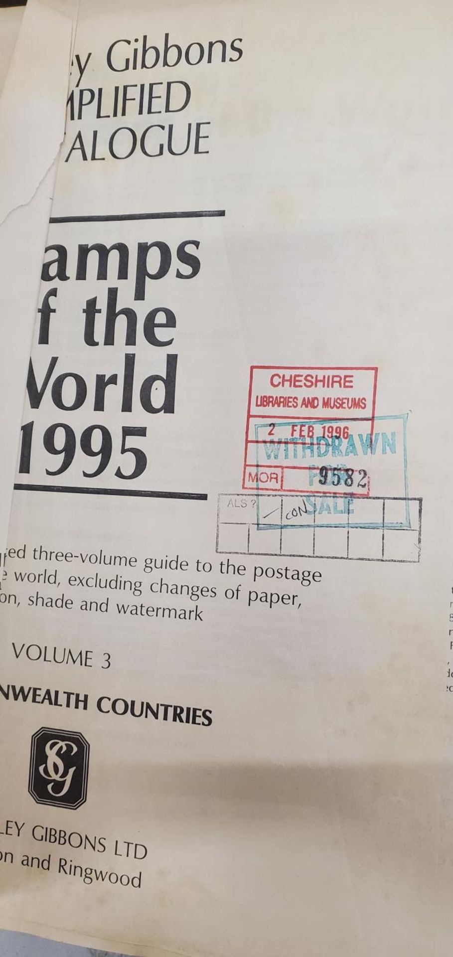 TWO STANLEY GIBBONS 'STAMPS OF THE WORLD' CATALOGUES - 1995 AND 2001 - Bild 2 aus 3