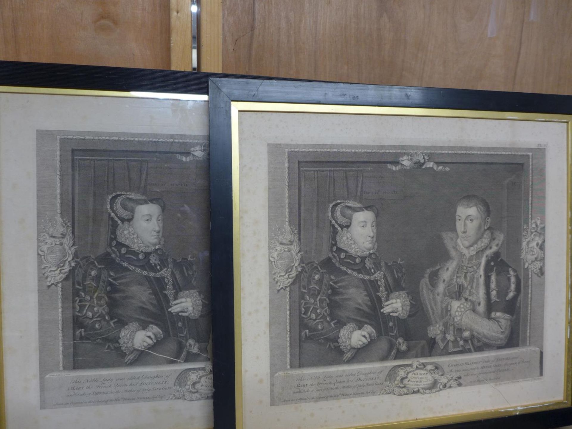 A PAIR OF 19TH CENTURY ENGRAVINGS OF TUDOR NOBILITY, THE FIRST MARY QUEEN OF FRANCE AND CHARLES - Image 5 of 8