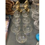 SEVEN VINTAGE BABYCHAM GLASSES