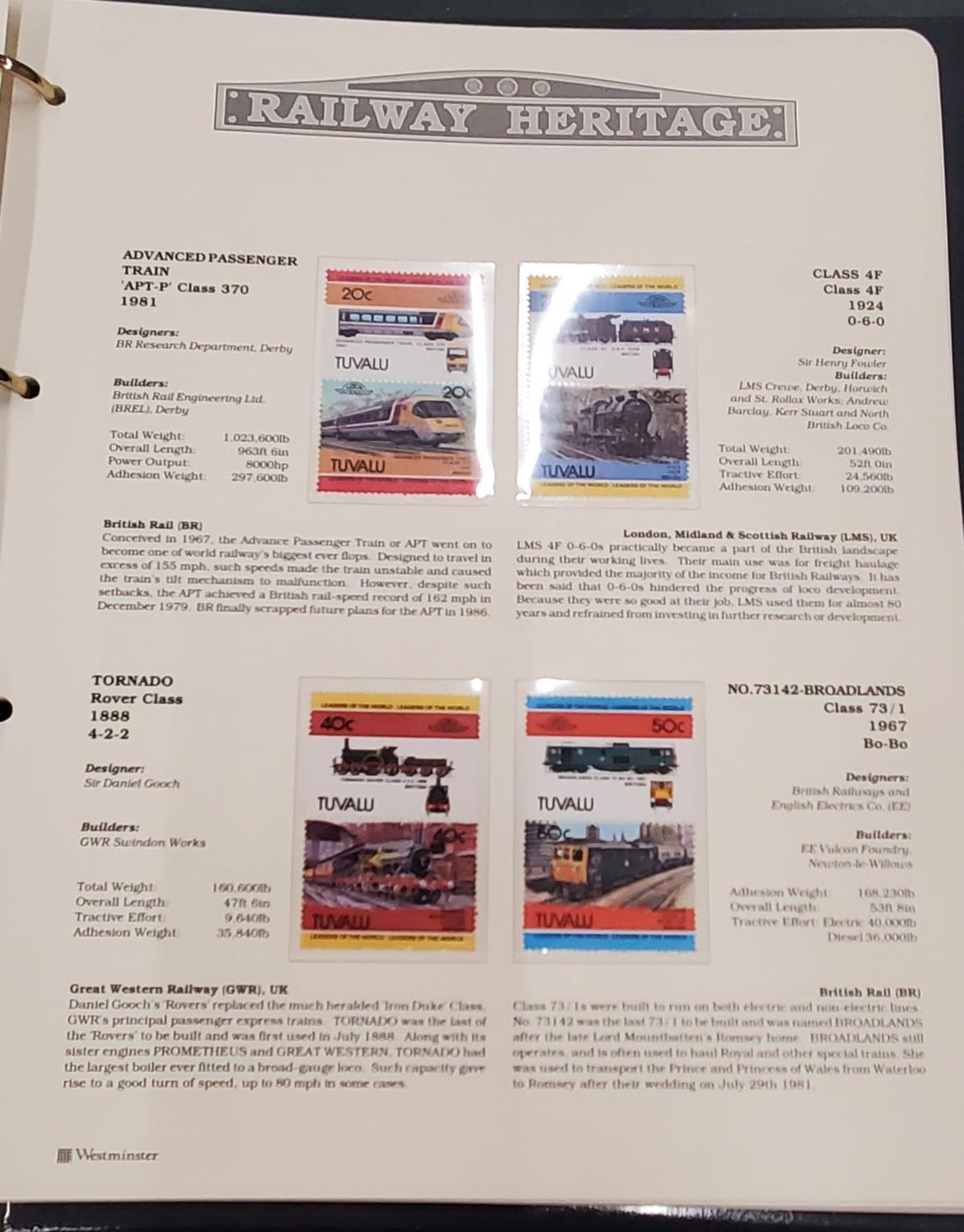 A RAILWAY HERITAGE STAMP ALBUM - Image 3 of 4