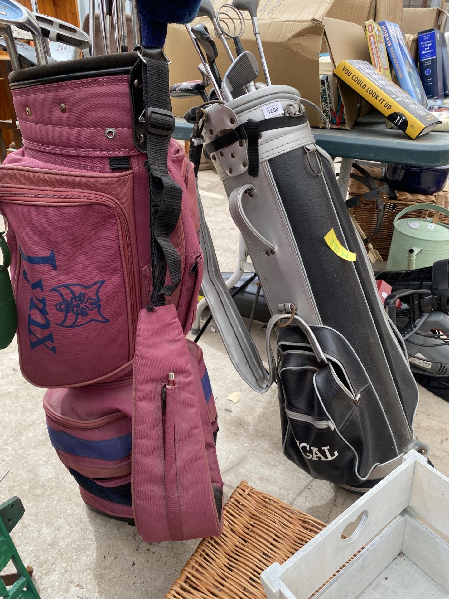 TWO GOLF BAGS AND AN ASSORTMENT OF GOLF CLUBS - Image 5 of 5