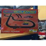 A MICRO SCALEXTRIC RACING SET IN BOX