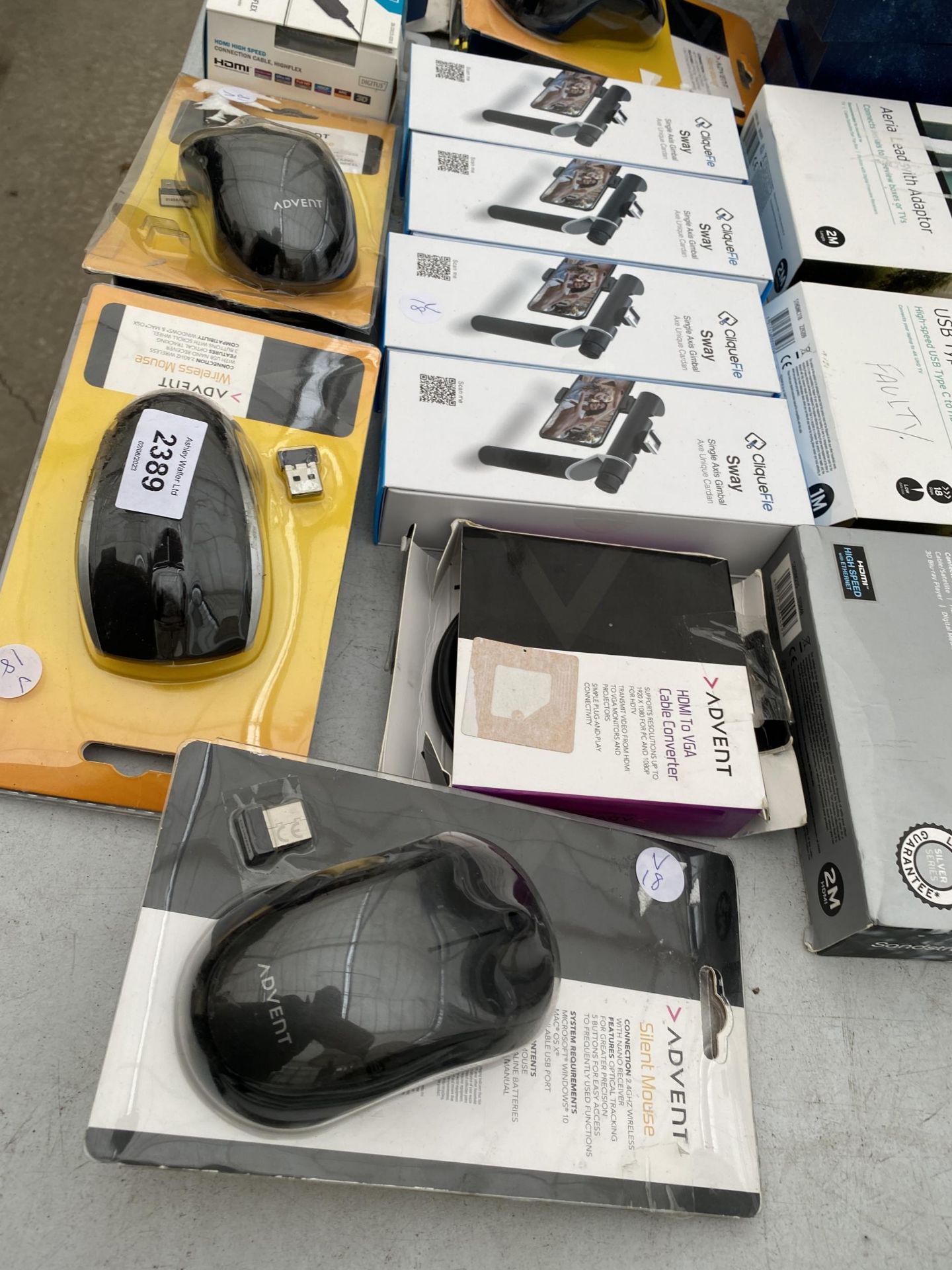 A LARGE ASSORTMENT OF NEW AND PACKAGED ITEMS TO INCLUDE WIRELESS COMPUTER MICE, HDMI CABLES AND - Image 2 of 4