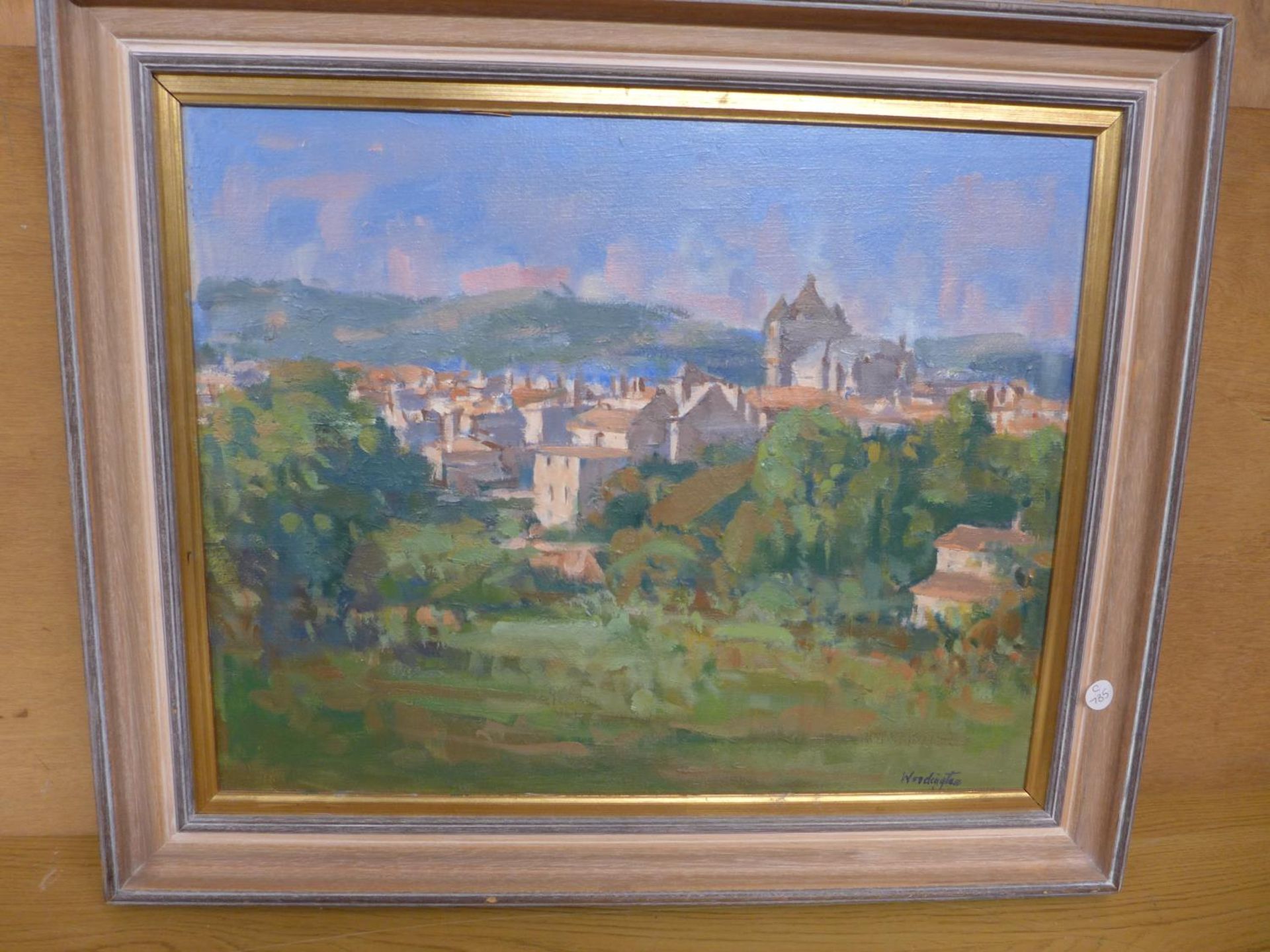 WALTER WOODINGTON (BRITISH 1916-2000) 'THE CATHEDRAL CAHOR', OIL ON CANVAS, SIGNED, BEARS LABEL