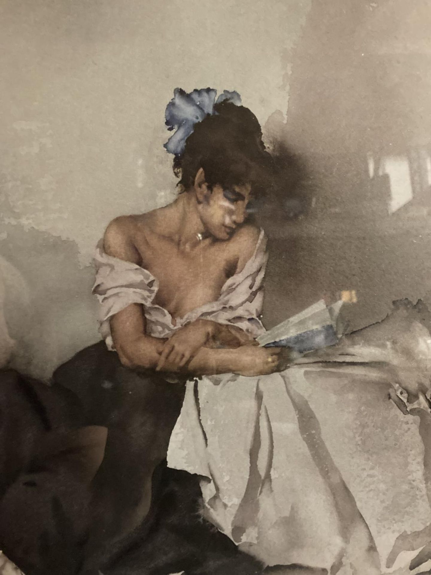 A SIR WILLIAM RUSSELL FLINT "CECILIA GREEN" IN A BLUE DRESS LIMITED EDITION 25/750 - Image 2 of 5