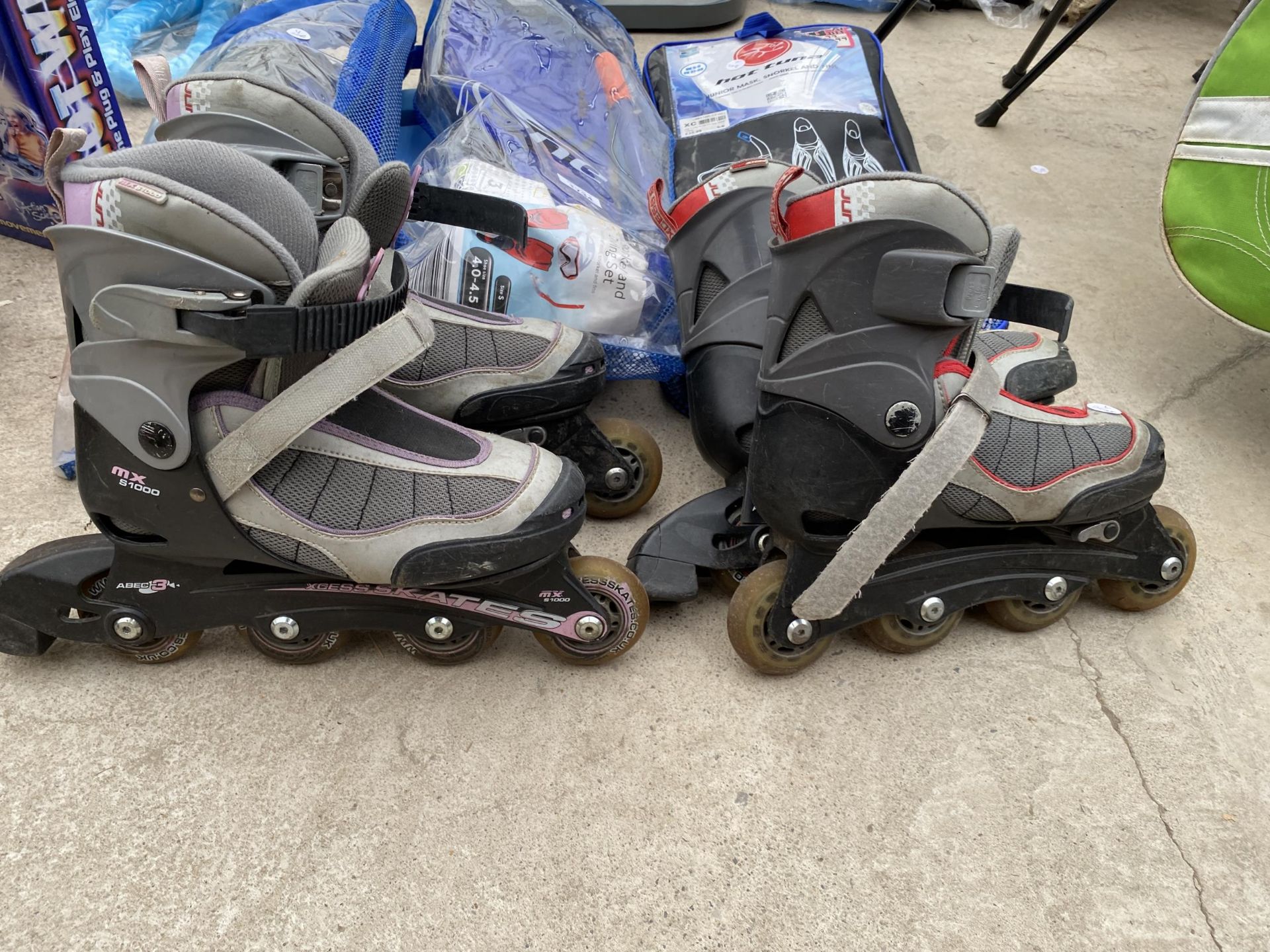 THREE SNORKELLING SETS AND TWO PAIRS OF ROLLER BLADES - Image 2 of 5