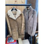 TWO MENS SHEEP SKIN JACKETS