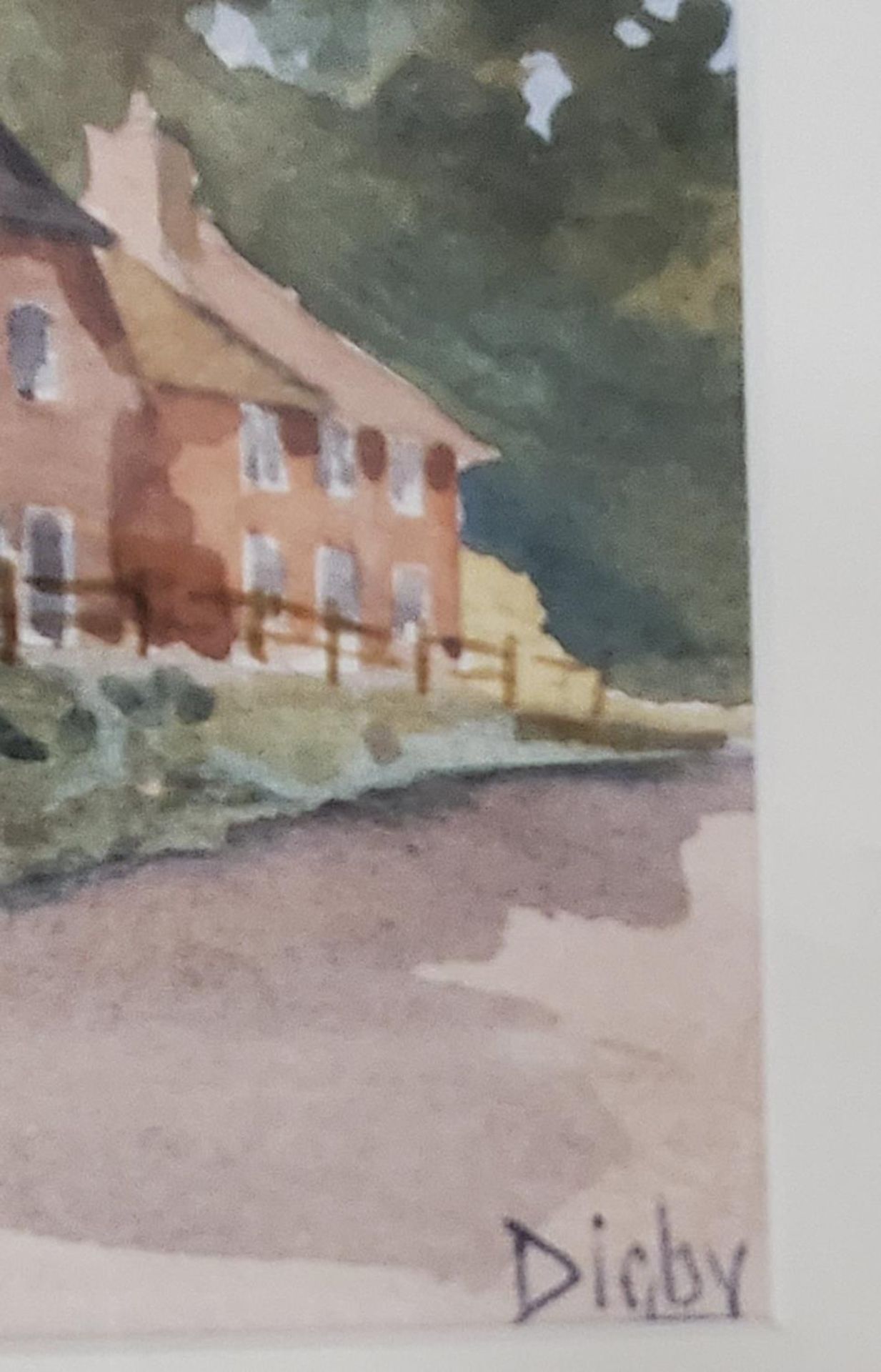 DIGBY (LATE 20TH/EARLY 21ST CENTURY) PAIR OF WATERCOLOURS OF COTTAGE SCENES, SIGNED, 10.5X15.5CM, - Image 4 of 5