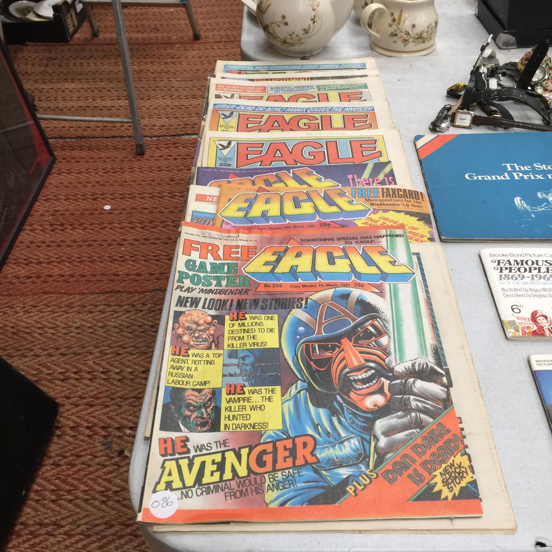 A COLLECTION OF 1980'S EAGLE COMICS FEATURING DAN DARE, ETC - 15 IN TOTAL