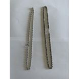 TWO SILVER ROPE NCKLACES LENGTH 18 INCHES
