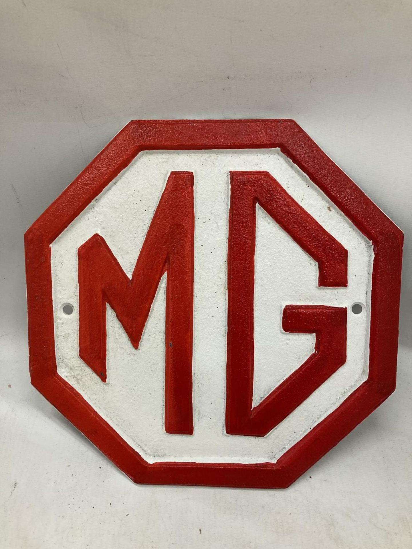 A CAST MG SIGN - Image 2 of 2