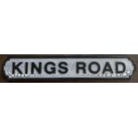 A WOODEN KINGS ROAD STREET SIGN, LENGTH 78CM