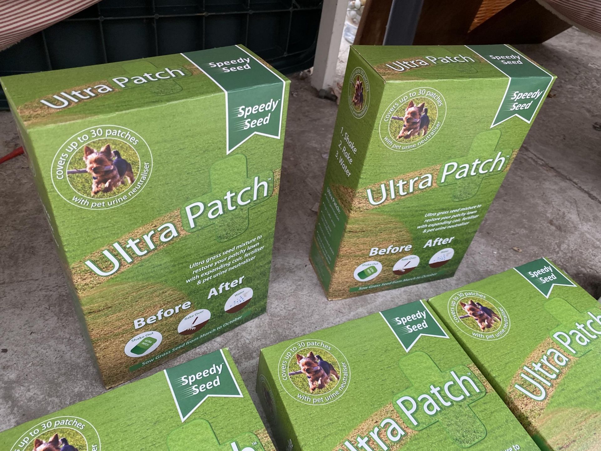 FIVE BOXES OF SPEEDY SEED ULTRA PATCH GRASS SEED - Image 2 of 2