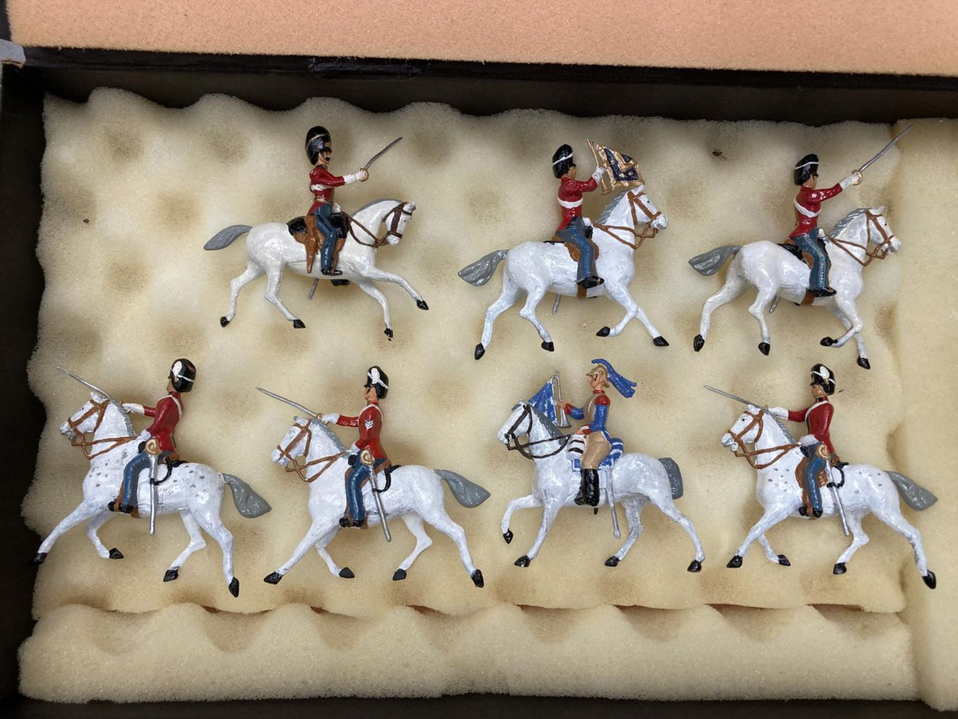 SEVEN METAL BRITISH CAVALRY SCOTS GREYS - WATERLOO 1815 LIVERY - Image 2 of 2