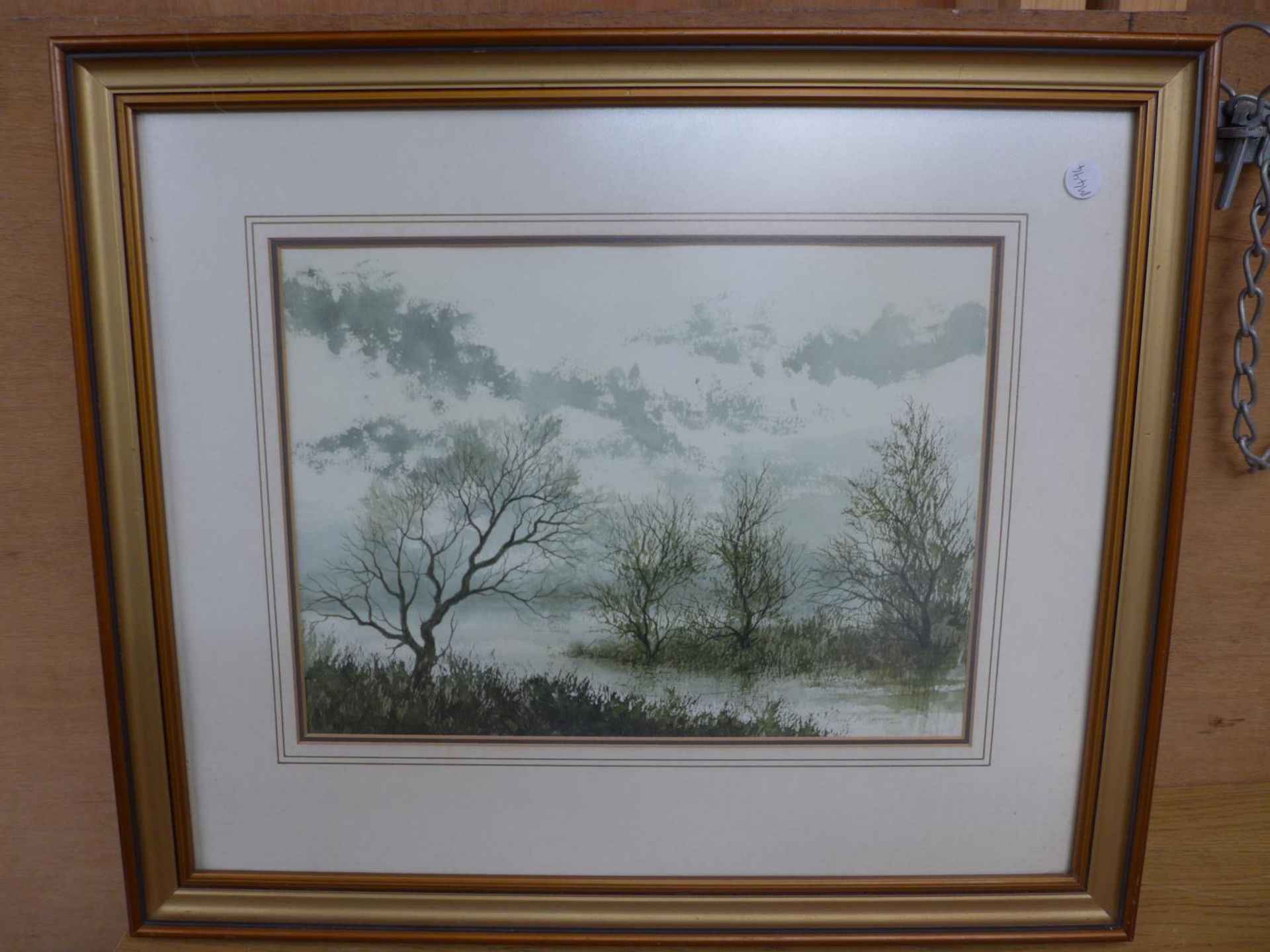 A PAUL MANN (BRITISH 20TH CENTURY) 'WINTER WOODLAND SCENE', SIGNED, 26CM X 36CM, SIGNED VERSO,