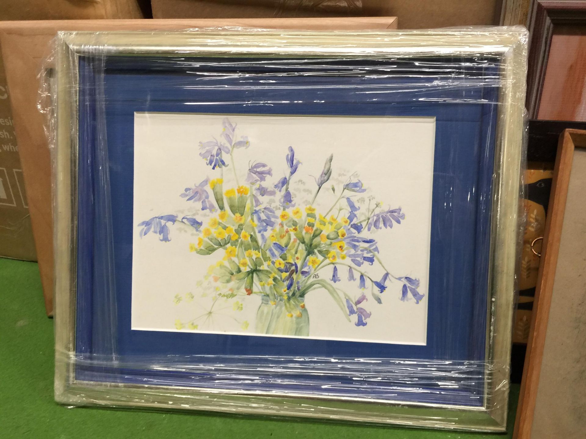 A GROUP OF FRAMED PRINTS, FLORAL AND DOG EXAMPLES - Image 4 of 4