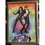 A FRAMED FILM POSTER OF AUSTIN POWERS