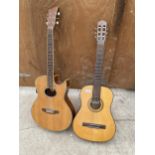 TWO VARIOUS ACOUSTIC GUITARS