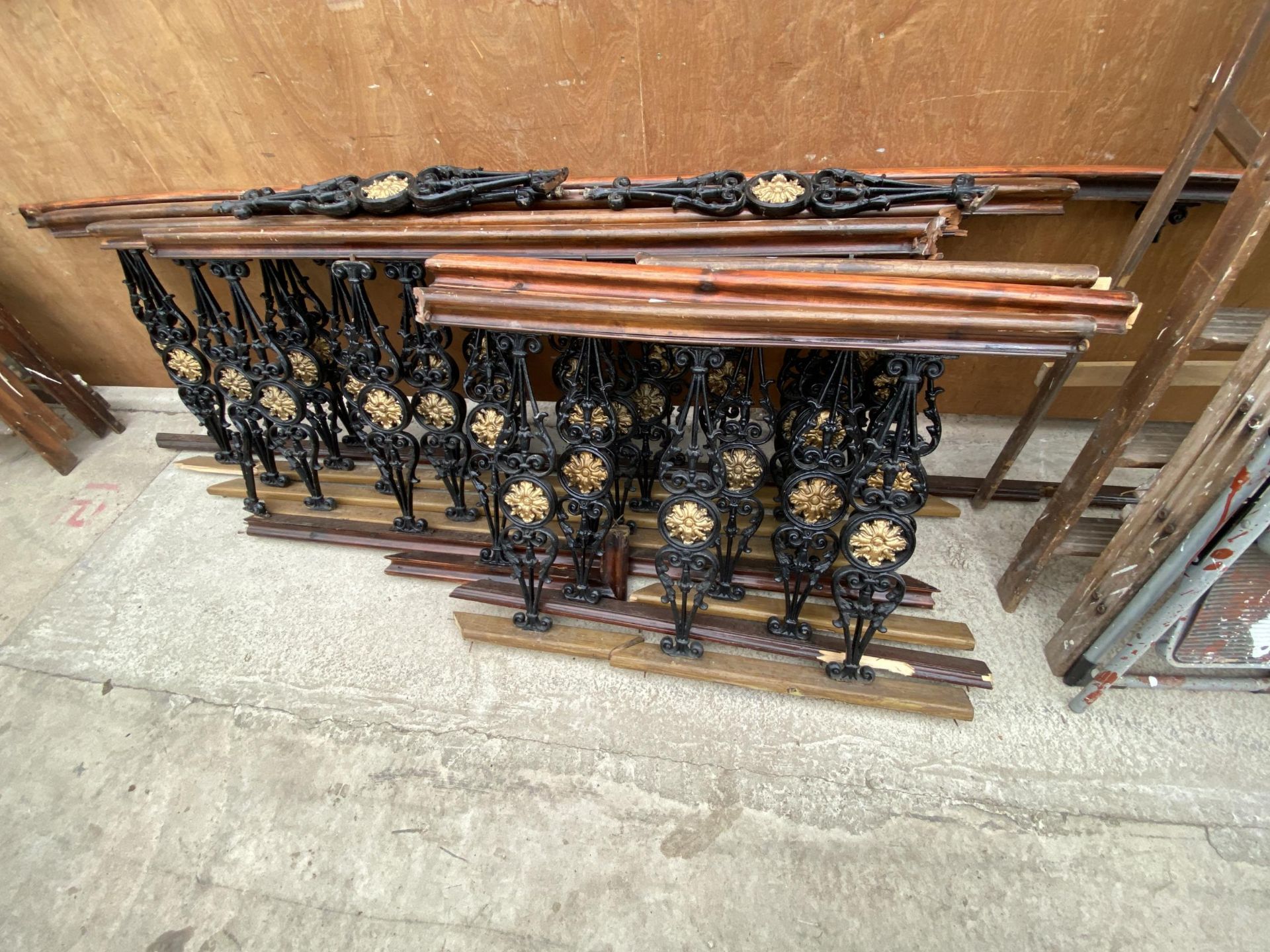 A LARGE QUANTITY OF DECORATIVE CAST IRON BALUSTRADES