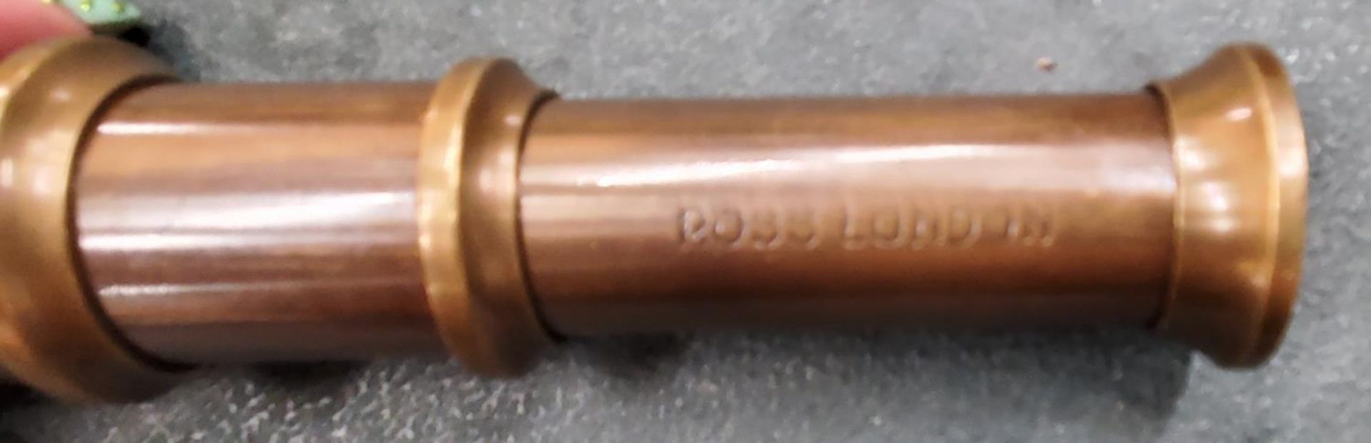 A BOXED BRASS AND LEATHER TELESCOPE - Image 3 of 3