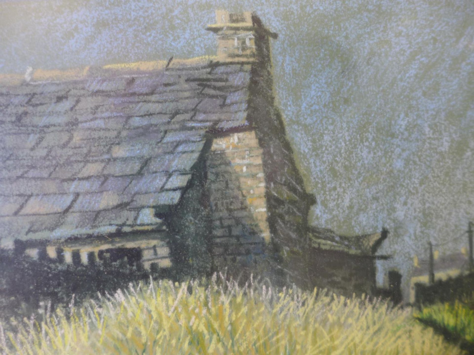 DAVID EDWARDS (BRITISH 20TH CENTURY) STORE HOUOSE BY A LANE, PASTEL, SIGNED AND DATED 81, 27X36CM, - Image 3 of 3