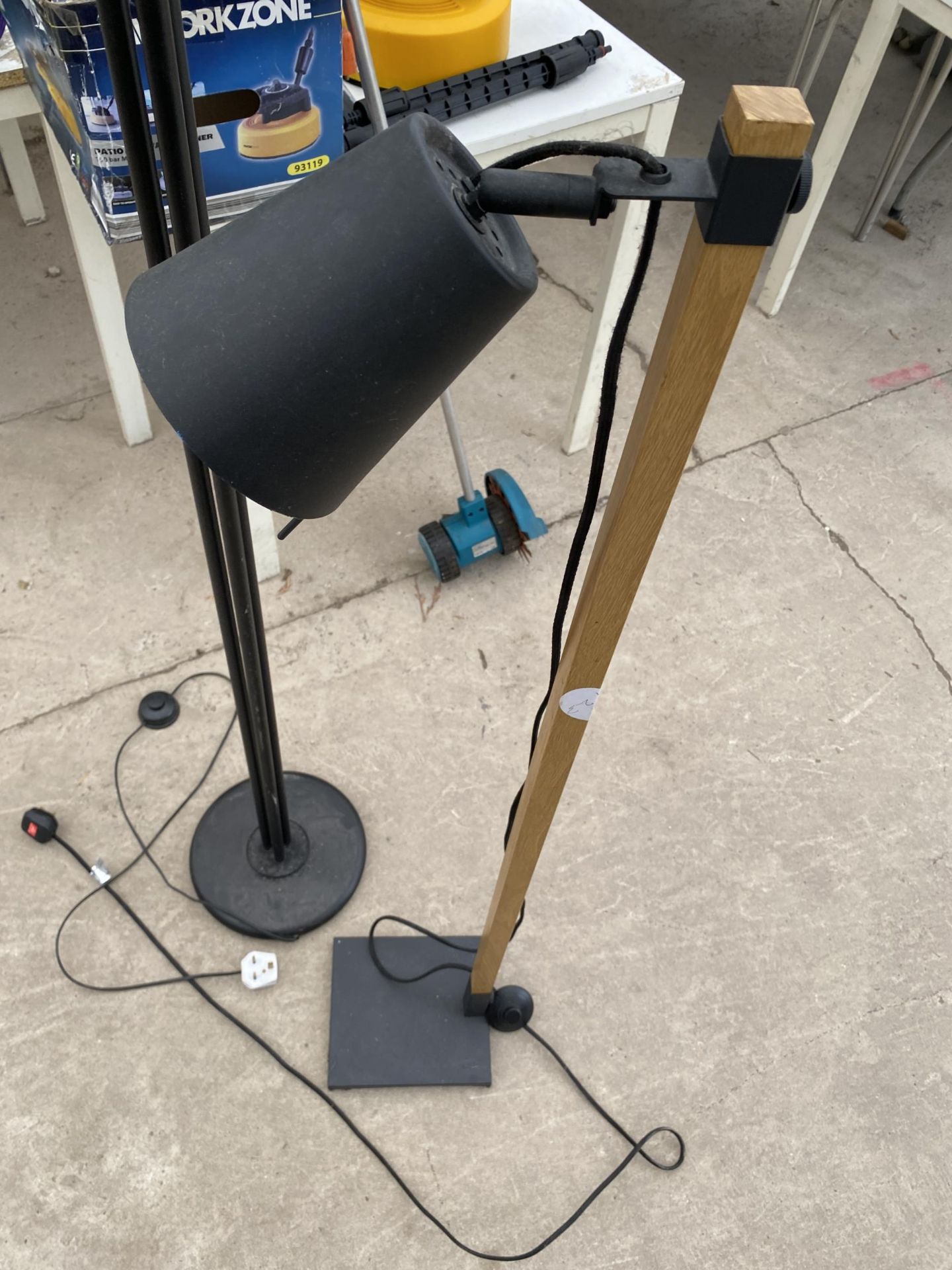 TWO VARIOUS FLOOR LAMPS - Image 2 of 2