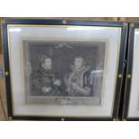A PAIR OF 19TH CENTURY ENGRAVINGS OF TUDOR NOBILITY, THE FIRST MARY QUEEN OF FRANCE AND CHARLES