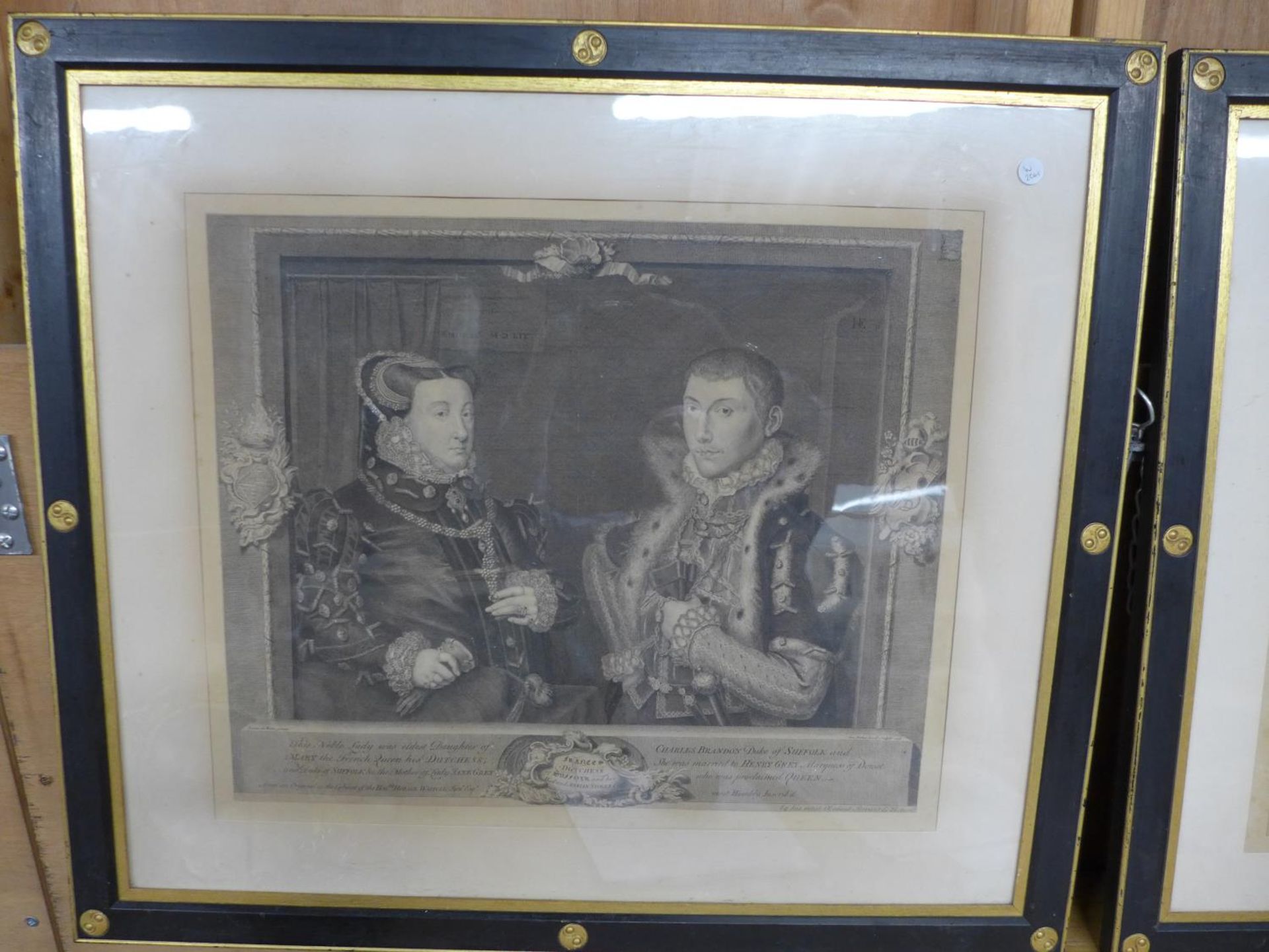 A PAIR OF 19TH CENTURY ENGRAVINGS OF TUDOR NOBILITY, THE FIRST MARY QUEEN OF FRANCE AND CHARLES