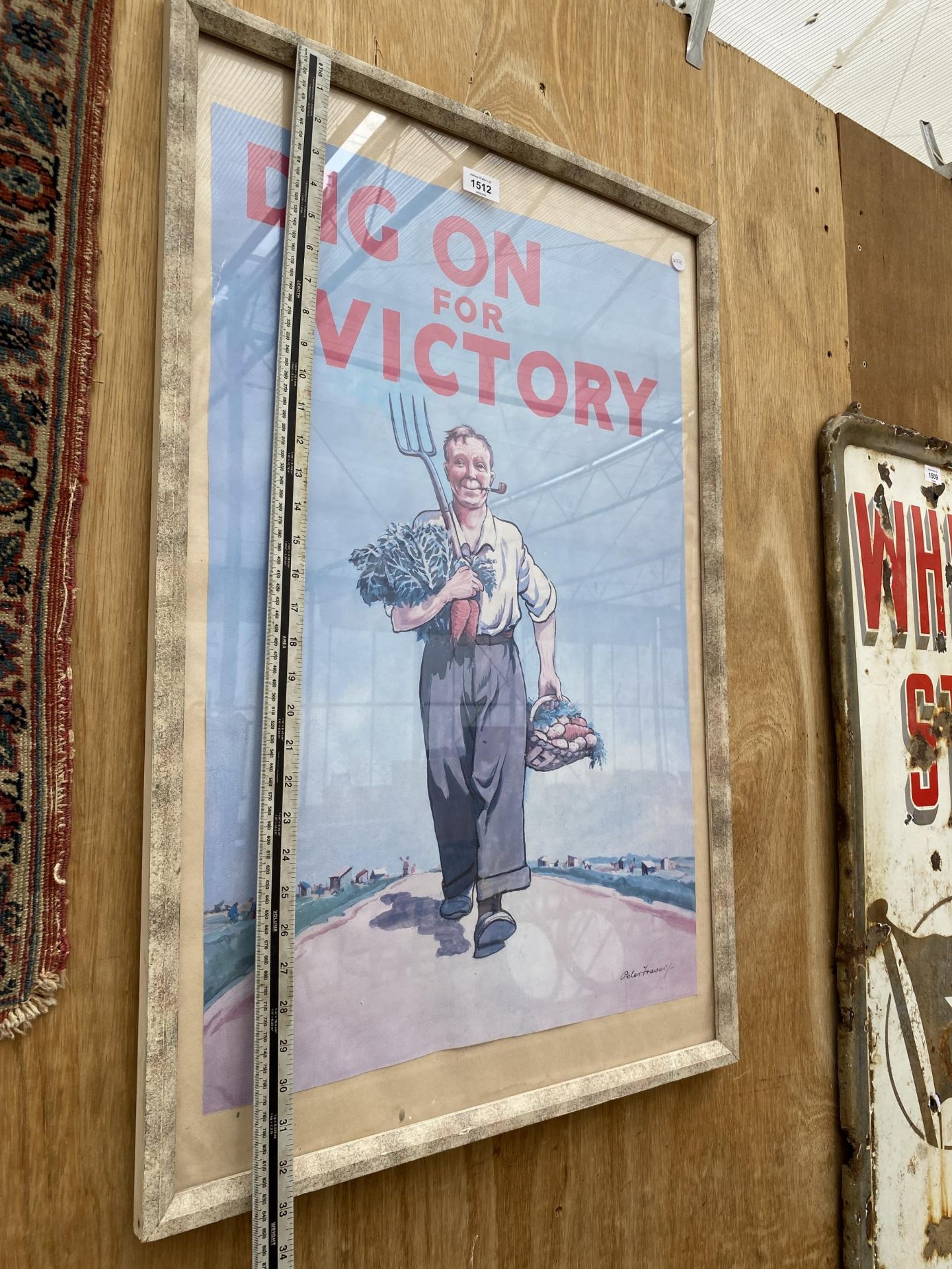 A FRAMED 'DIG ON FOR VICTORY' PRINT - Image 5 of 5