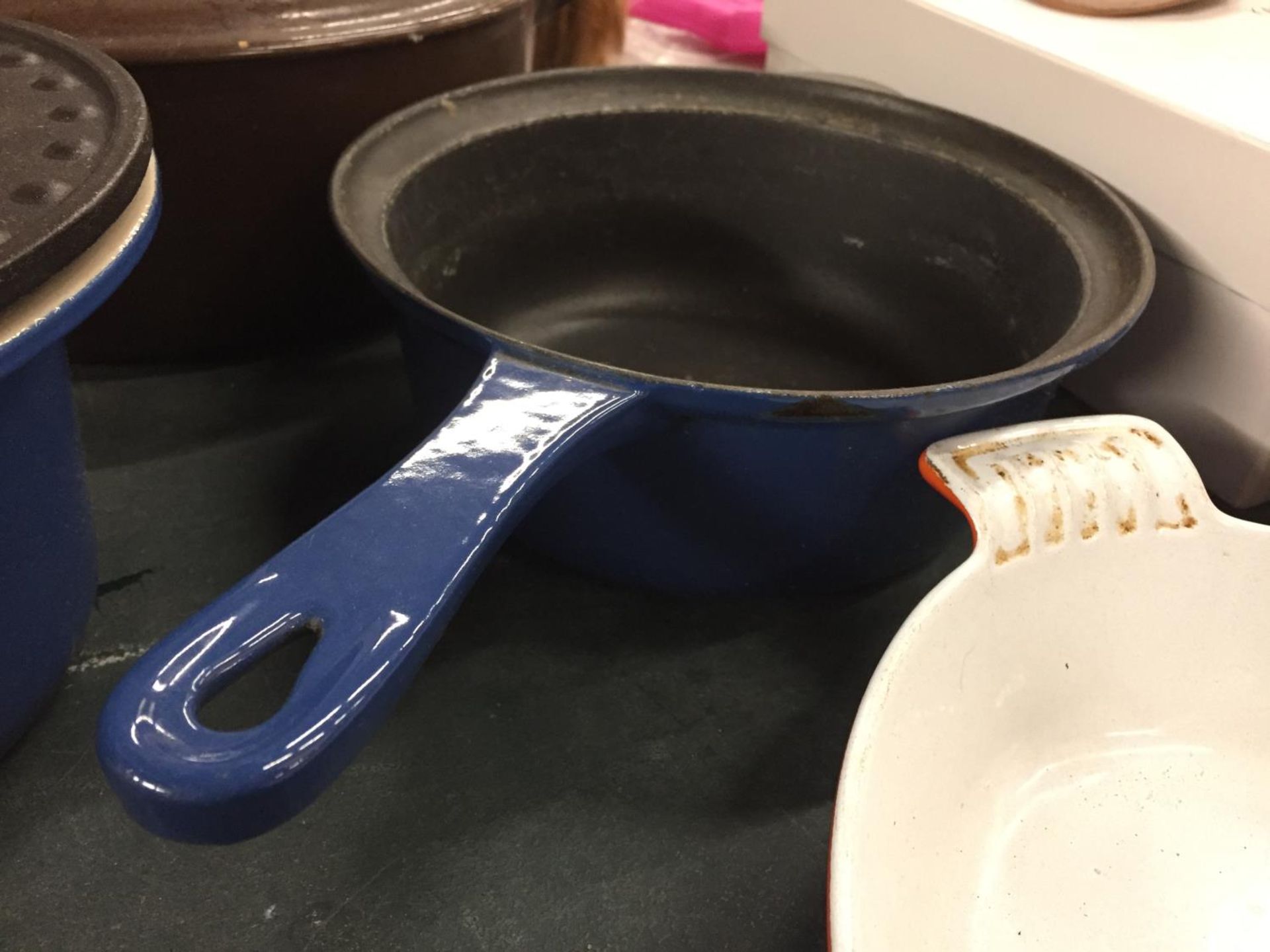 FOUR LE CREUSET COOKING DISHES AND PANS PLUS ONE OTHER - Image 4 of 4