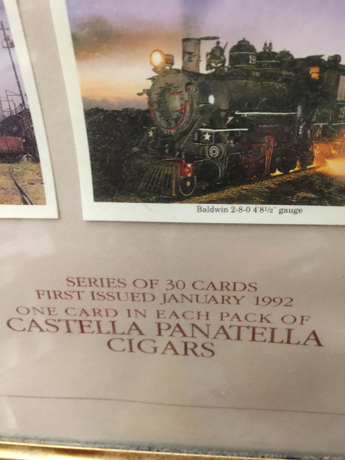 A FRAMED CASTELLA STEAM AGE CIGAR PICTURE CARDS - Image 2 of 3