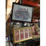 TWO FRAMED PRINTS TO INCLUDE ART DECO STLYE EXAMPLE