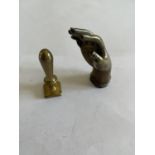 TWO VICTORIAN BRASS SEALS