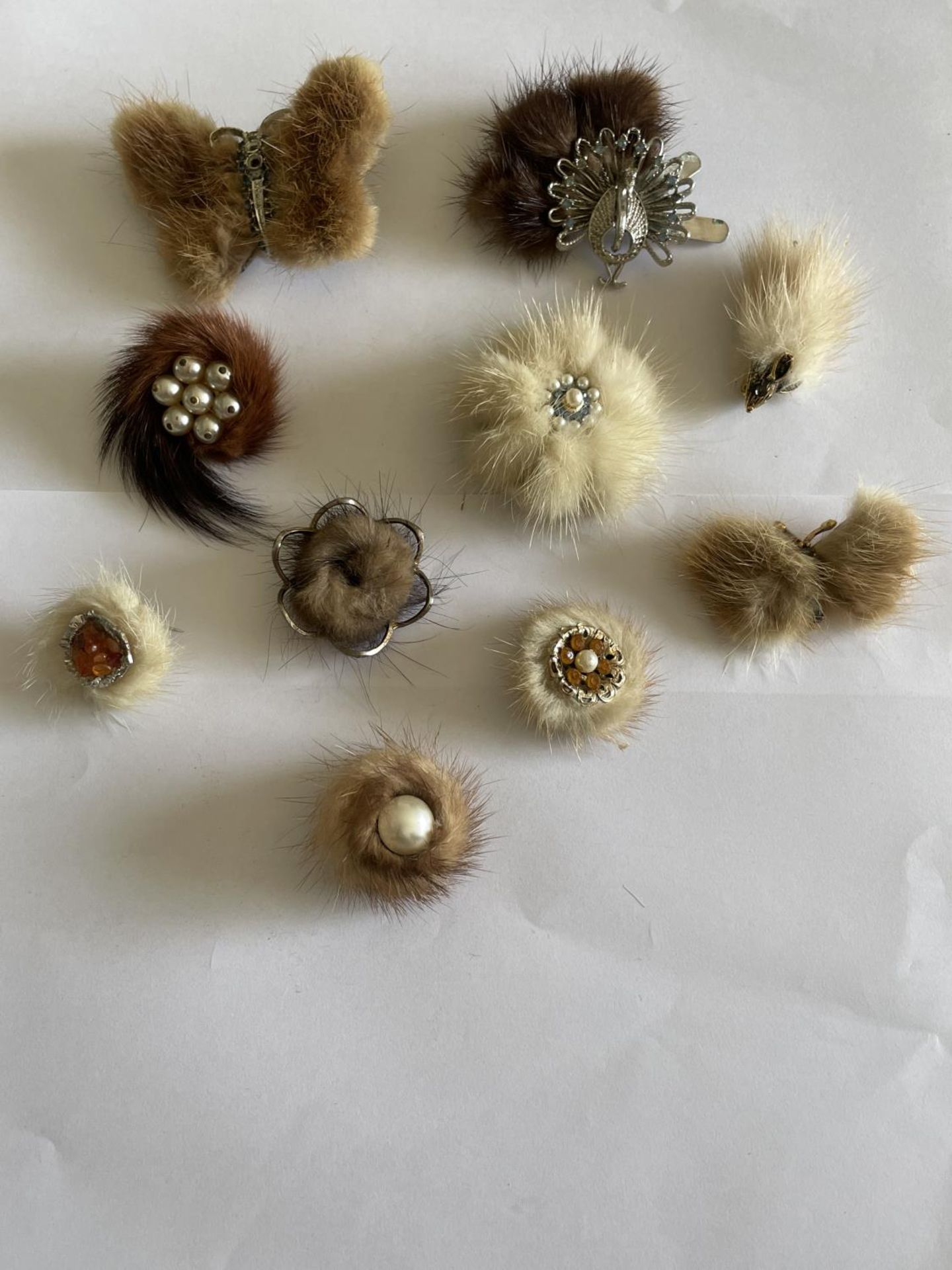 TEN 1950'S FUR BROOCHES