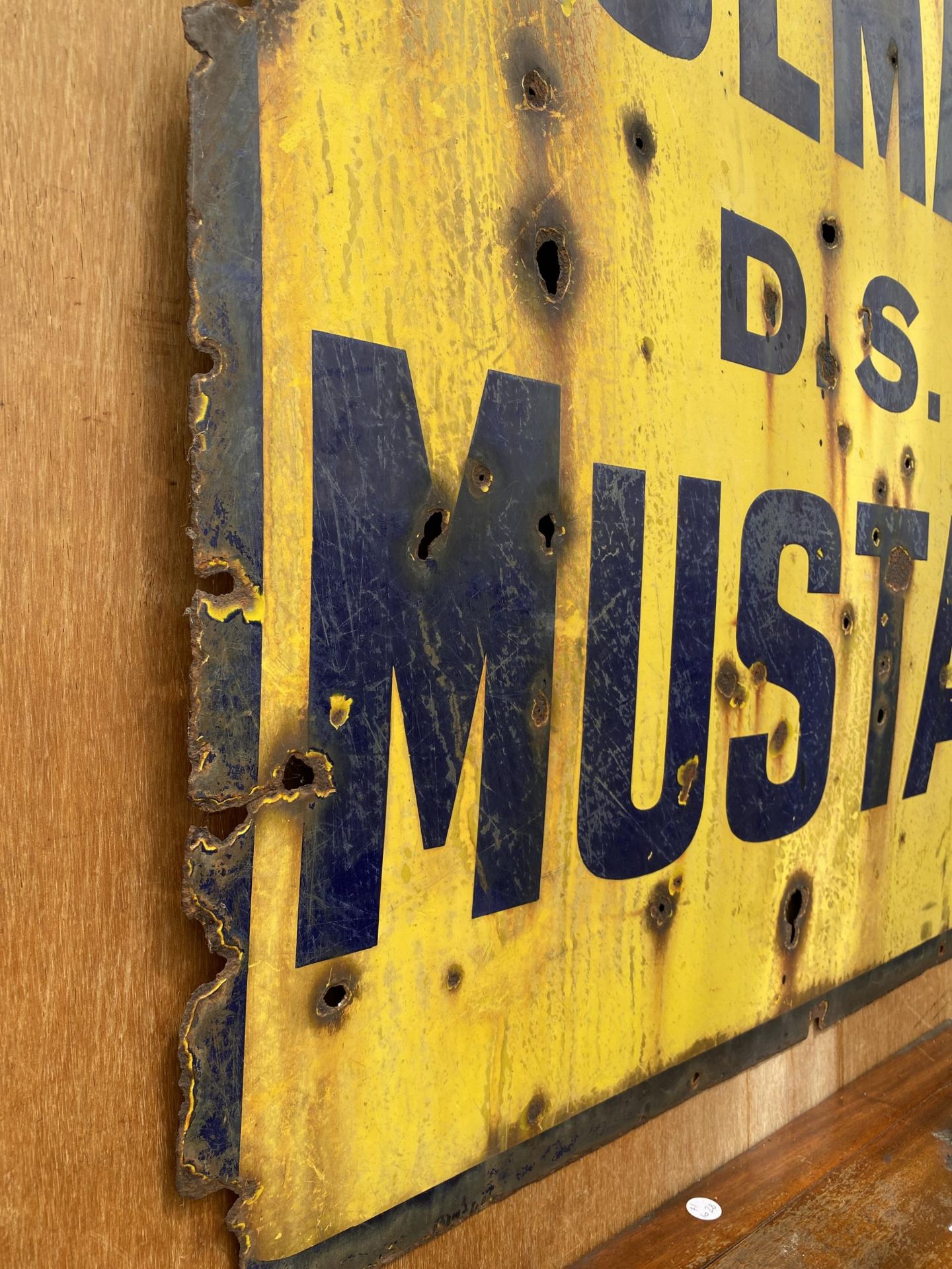 A BELIEVED ORIGINAL ENAMEL COLMANS MUSTARD SIGN (96CM x 91CM) - Image 3 of 6