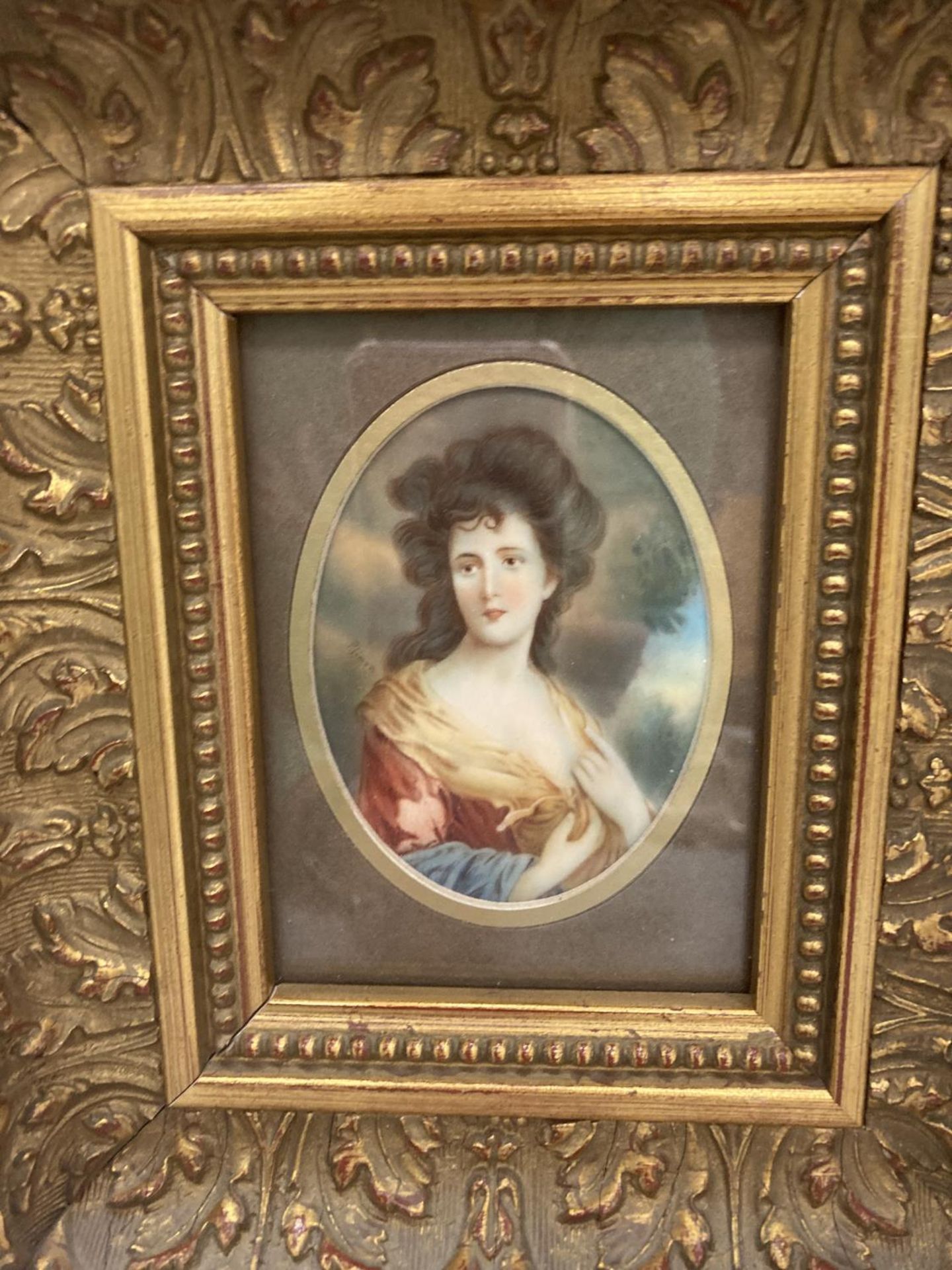 A GEORGIAN 18TH CENTURY HAND PAINTED PORTRAIT OF A LADY, SIGNED 'PLIMON' AND DATED TO THE REVERSE, - Image 3 of 5