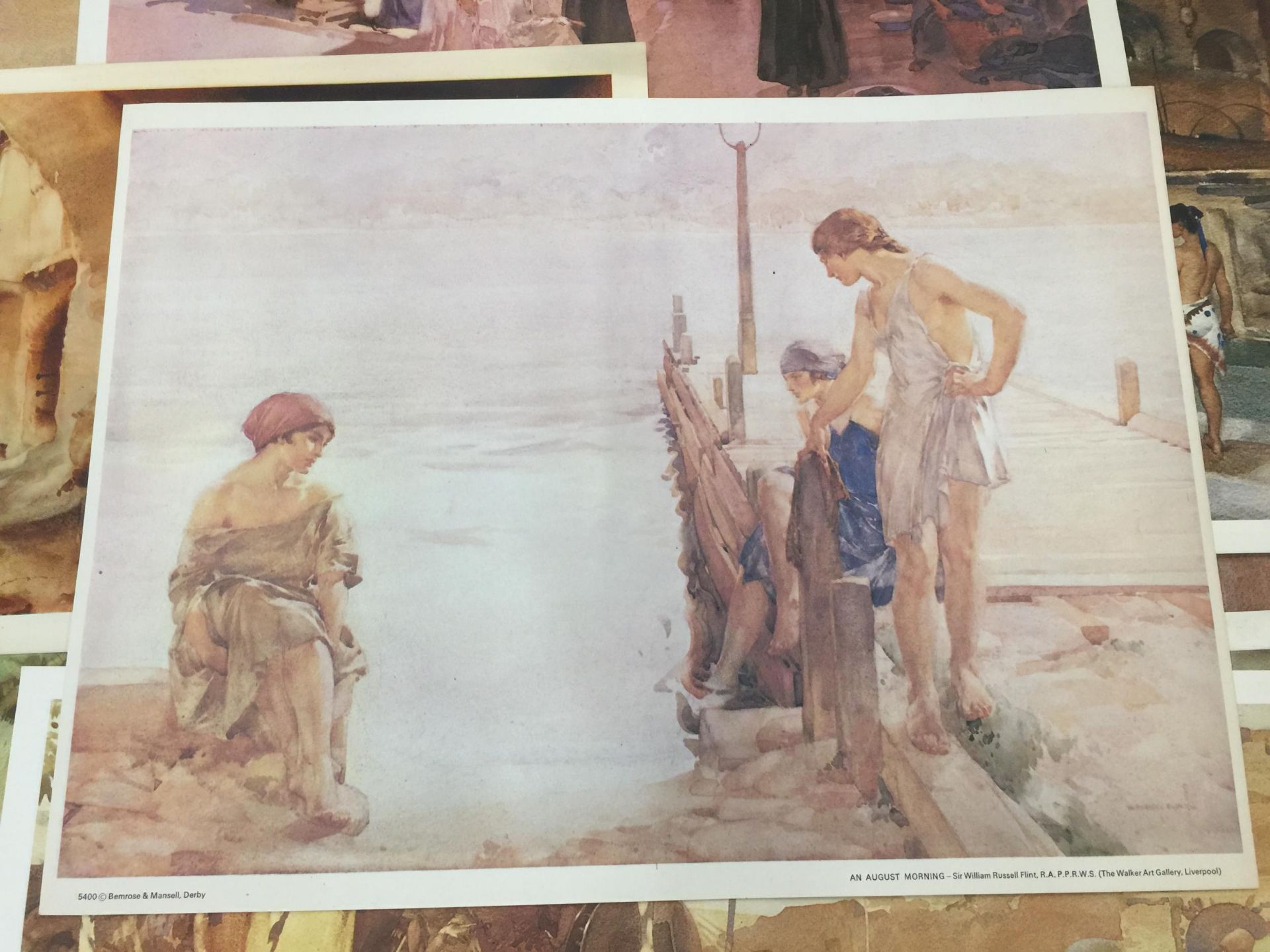 A LARGE COLLECTION OF 20+ UNFRAMED PRINTS TO INCLUDE SIR WILLIAM RUSSELL FLINT - Image 2 of 4