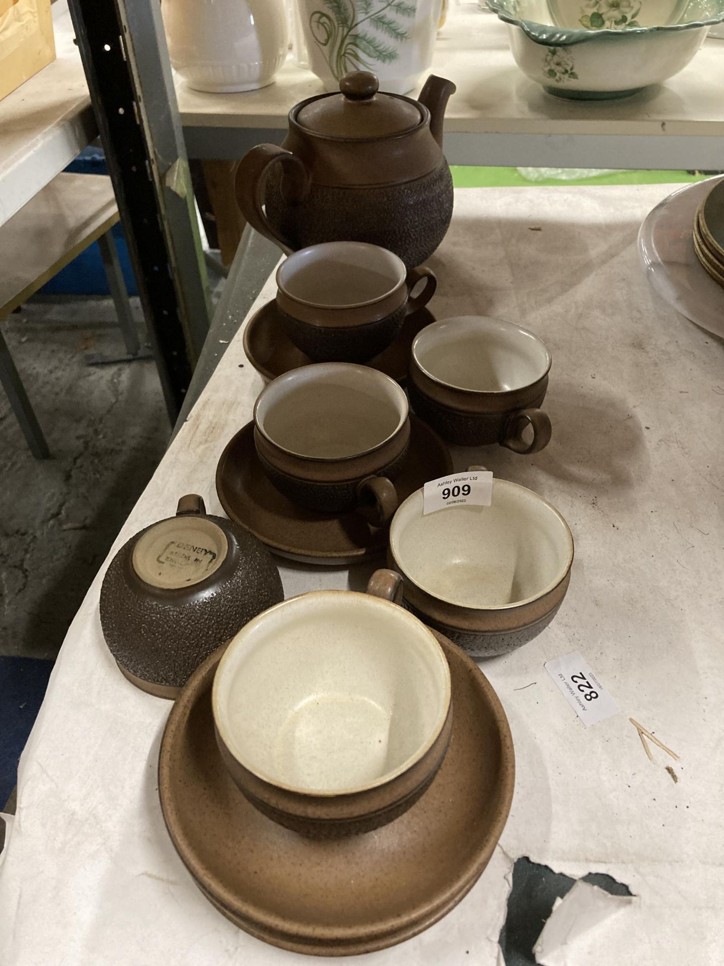 A DENBY STONEWARE TEASET