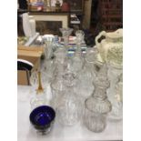 A COLLECTION OF GEORGIAN DECANTERS AND OTHER GLASSWARES