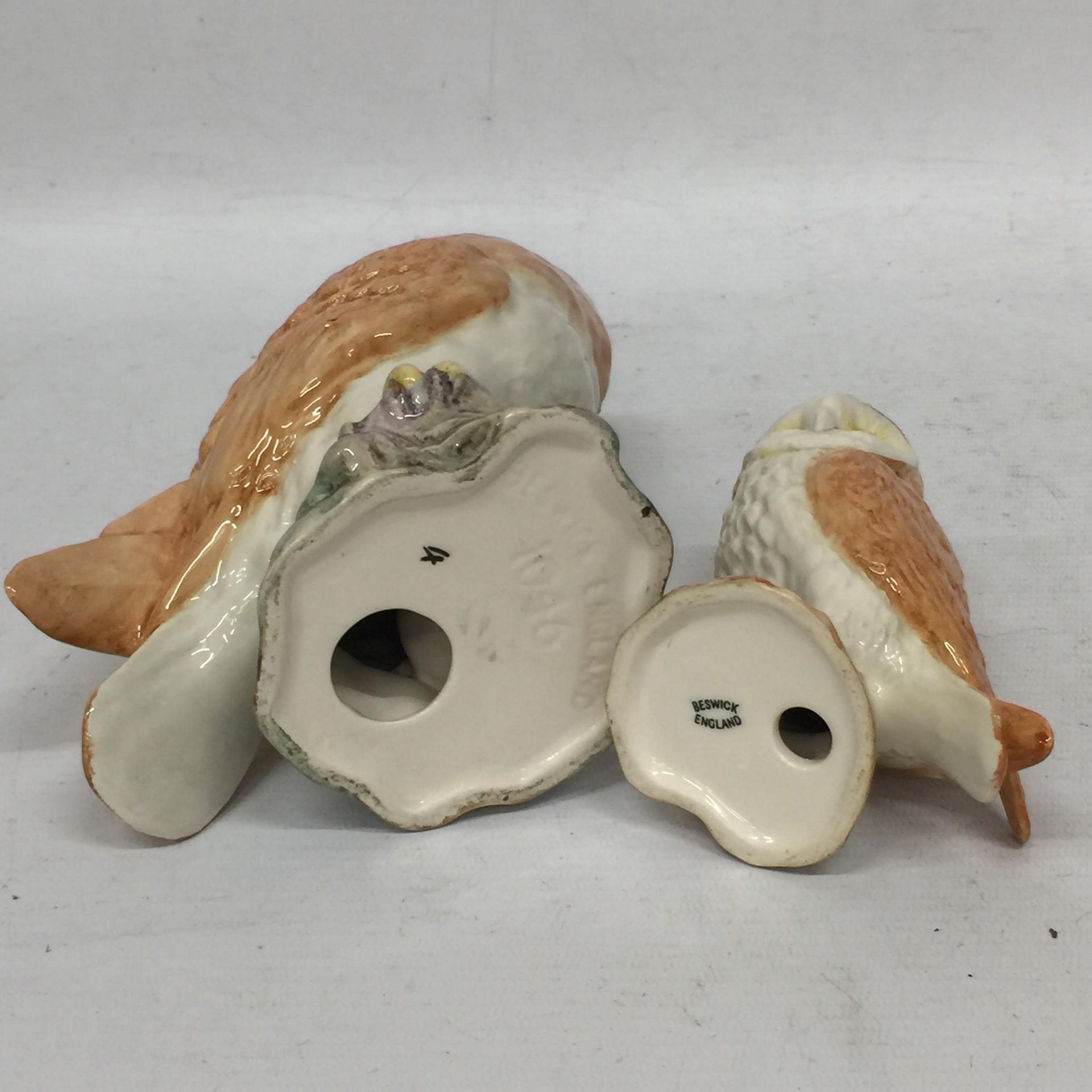 TWO BESWICK OWLS ONE LARGE AND ONE SMALL - Bild 4 aus 4