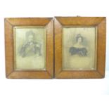 A PAIR OF 1830 ENGRAVINGS OF KING WILLIAM IV AND QUEEN ADELAIDE, 23X16CM, FRAMED AND GLAZED
