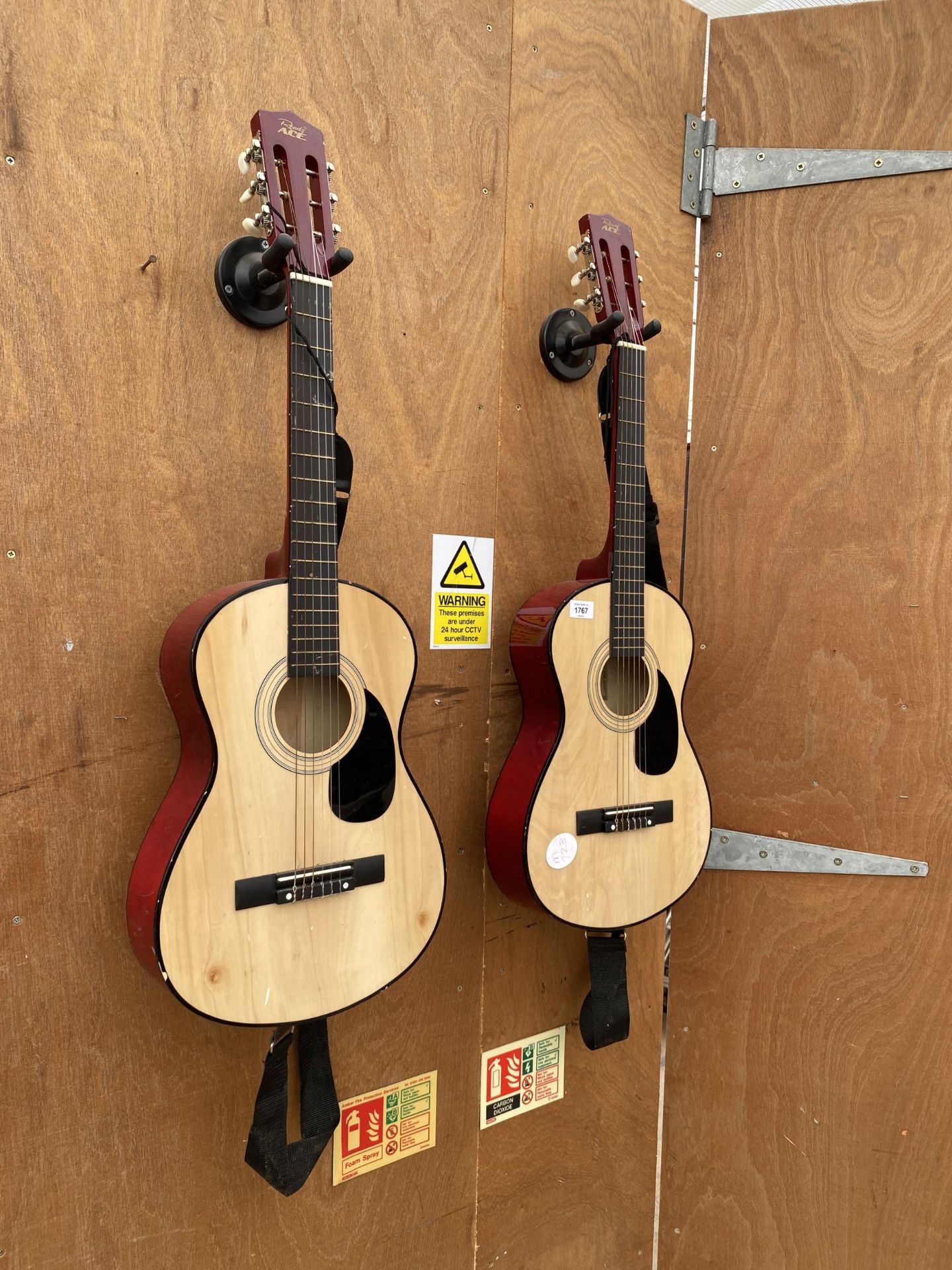 A PAIR OF READY ACE ACOUSTIC GUITARS