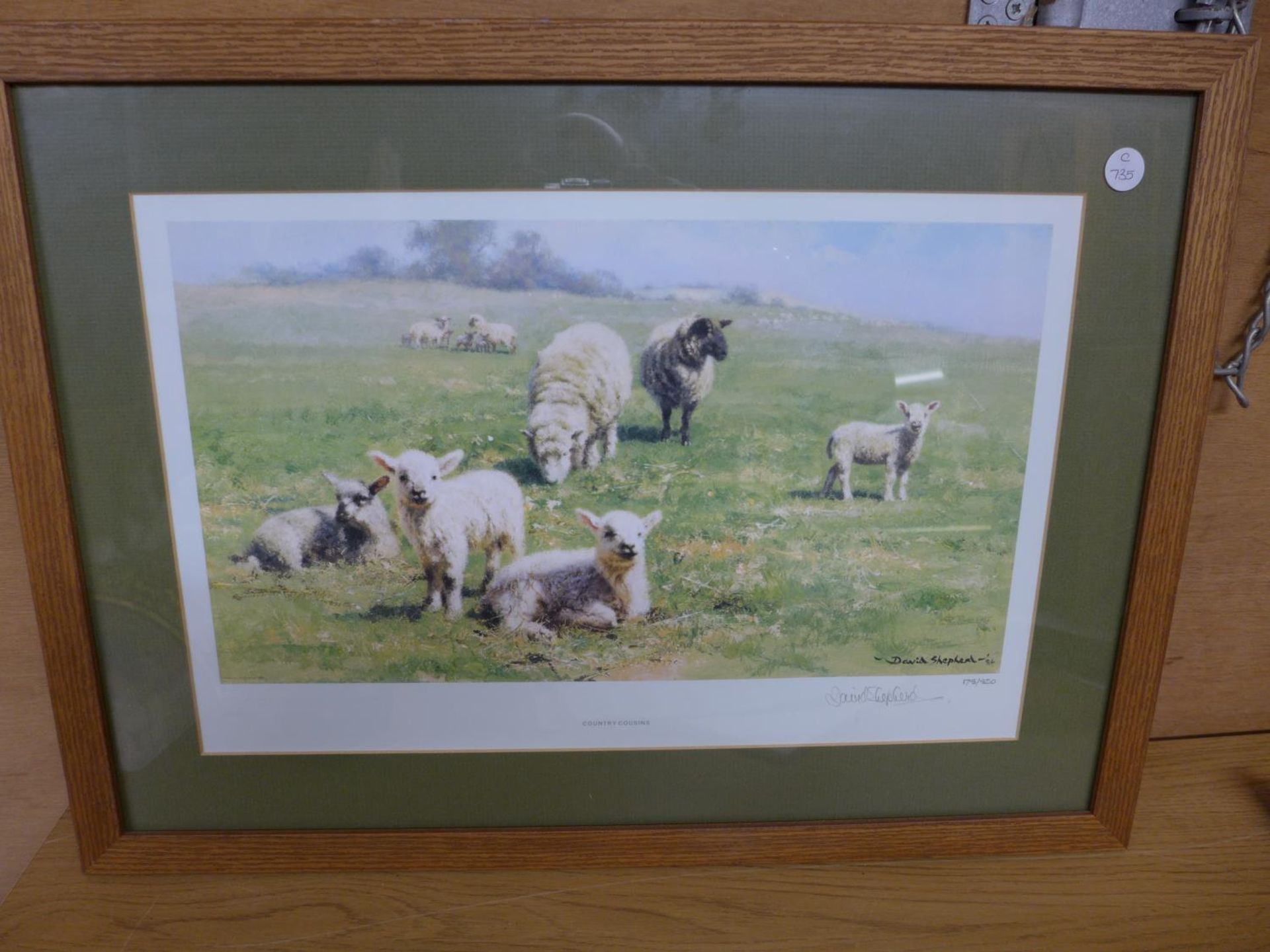 DAVID SHEPHERD LIMITED EDITION (178/850) PRINT 'COUNTRY COUSINS', SIGNED, 28X43CM, FRAMED AND GLAZED